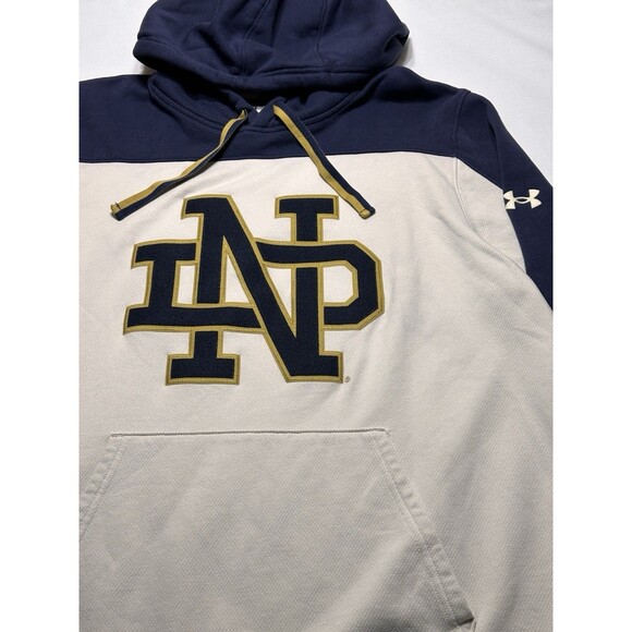 Notre Dame Fighting Irish Under Armour Hoodie Mens Size XL NCAA Pullover ND - Picture 2 of 12